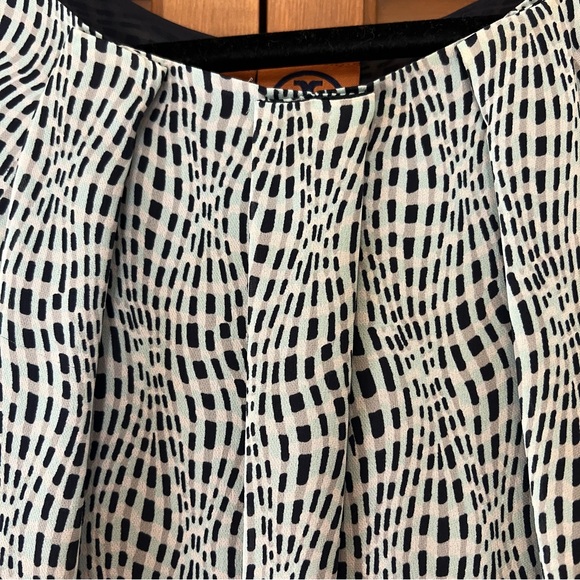 Tor Burch navy blue and White Patterned silk dress Dress 14 sleeveless - Picture 7 of 14